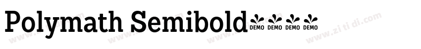 Polymath Semibold字体转换